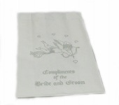 Wedding - Anniversary Cake Bags - Silver Cupid x 10 Pack